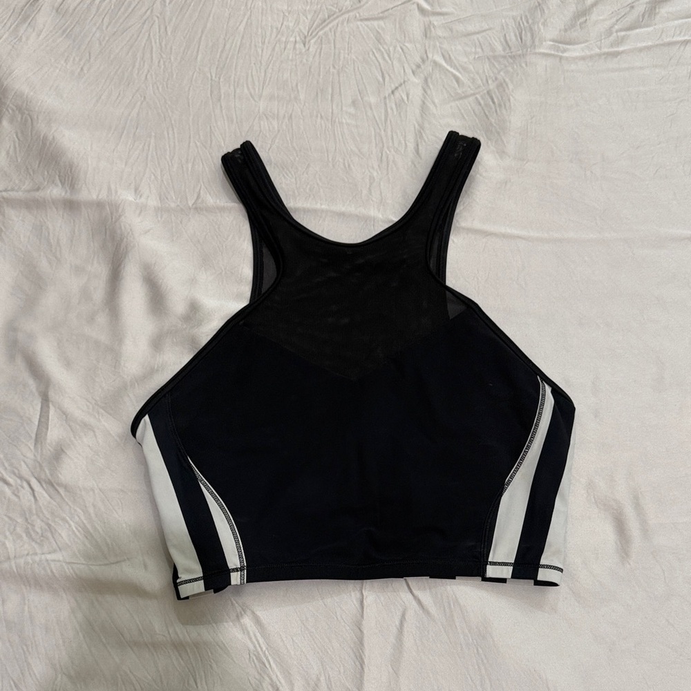 lululemon athletica Black Sports Bralette with White Side Panels